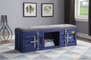Cargo Gray Fabric & Blue Bench (Storage) - Furniture Now (CA)