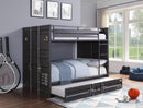 Cargo Gunmetal Bunk Bed (Full/Full) - Furniture Now (CA)