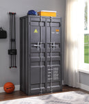 Cargo Gunmetal Wardrobe (Double Door) - Furniture Now (CA)