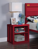 Cargo Red Nightstand (USB) - Furniture Now (CA)