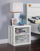 Cargo White Nightstand (USB) - Furniture Now (CA)