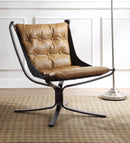 Carney Coffee Top Grain Leather Accent Chair - Furniture Now (CA)