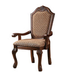 Chateau De Ville Fabric & Cherry Arm Chair - Furniture Now (CA)