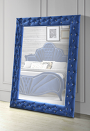 Dante Blue Velvet Accent Floor Mirror - Furniture Now (CA)
