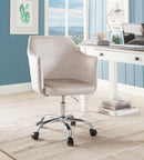 Cosgair Champagne Velvet & Chrome Office Chair - Furniture Now (CA)
