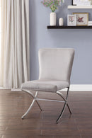 Daire Velvet & Chrome Side Chair - Furniture Now (CA)