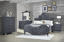 Dante Gray Velvet Queen Bed - Furniture Now (CA)