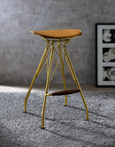 Dragea Whiskey PU & Gold Bar Stool - Furniture Now (CA)