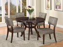 Drake Gray Fabric & Espresso Side Chair - Furniture Now (CA)