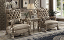 Dresden Bone Velvet & Gold Patina Chair & 1 Pillow - Furniture Now (CA)