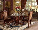 Dresden Cherry Oak & Clear Glass Dining Table - Furniture Now (CA)