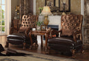 Dresden Golden Brown Velvet & Cherry Oak Chair & 1 Pillow - Furniture Now (CA)