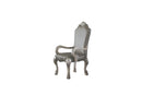 Dresden Vintage Bone White & PU Arm Chair - Furniture Now (CA)