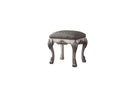Dresden Vintage Bone White & PU Vanity Stool - Furniture Now (CA)