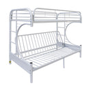 Eclipse White Bunk Bed (Twin/Full/Futon) - Furniture Now (CA)