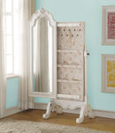 Edalene Pearl White Jewelry Armoire (Cheval) - Furniture Now (CA)