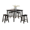 Gaucho Black Counter Height Set (5Pc Pk) - Furniture Now (CA)