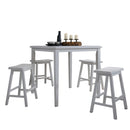 Gaucho White Counter Height Set (5Pc Pk) - Furniture Now (CA)
