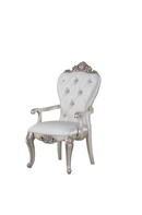 Gorsedd Cream Fabric & Antique White Arm Chair - Furniture Now (CA)