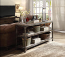 Gorden Weathered Oak & Antique Silver Console Table - Furniture Now (CA)
