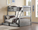 Haley II Gray Bunk Bed (Twin/Full) - Furniture Now (CA)