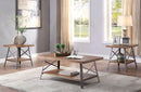 Ikram Weathered Oak & Sandy Black Coffee Table - Furniture Now (CA)