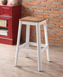 Jacotte Natural & White Bar Stool (1Pc) - Furniture Now (CA)