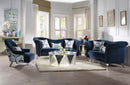Jaborosa Blue Velvet Sofa w/3 Pillows - Furniture Now (CA)