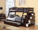 Jason Espresso Bunk Bed (Twin/Full) - Furniture Now (CA)
