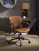 Josi Coffee Top Grain Leather Office Chair - Furniture Now (CA)