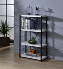 Jurgen Antique White & Black Bookshelf - Furniture Now (CA)