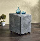 Jurgen Faux Concrete & Silver File Cabinet - Furniture Now (CA)