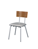 Jurgen PU & Silver Side Chair - Furniture Now (CA)