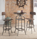 Kaeso Walnut & Gunmetal Bar Table - Furniture Now (CA)