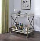 Kristensen Antique Gold & Mirror Serving Cart - Furniture Now (CA)