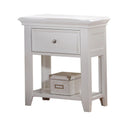 Lacey White Nightstand (1 DRAWER) - Furniture Now (CA)