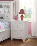 Lacey White Nightstand (2 DRAWERS) - Furniture Now (CA)