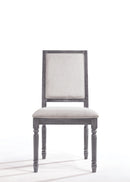 Leventis Cream Linen & Weathered Gray Side Chair - Furniture Now (CA)