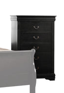 Louis Philippe Black Chest - Furniture Now (CA)
