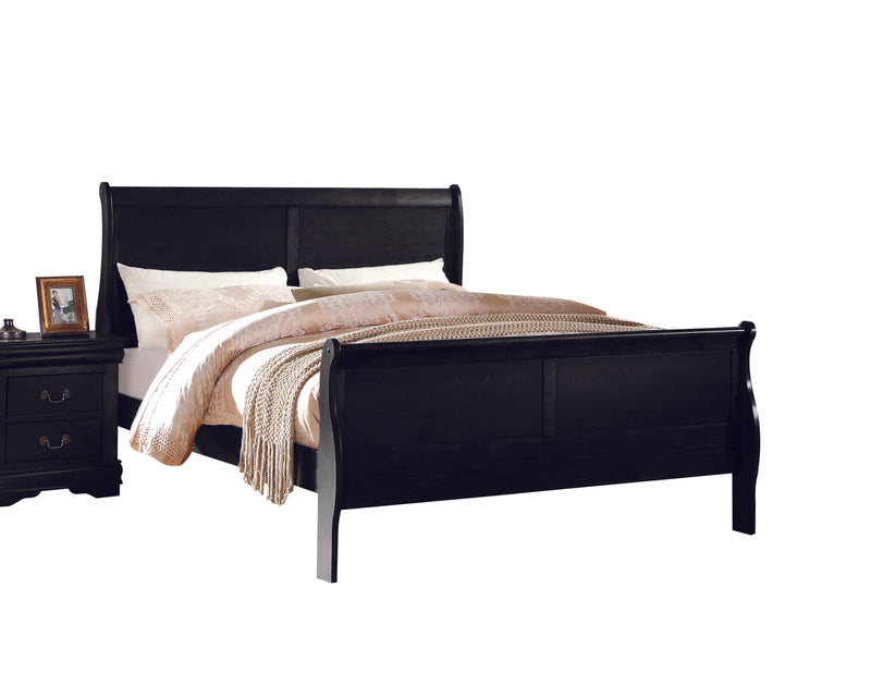 Louis Philippe Black Twin Bed - Furniture Now (CA)