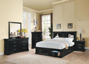 Louis Philippe III Black Queen Bed - Furniture Now (CA)