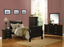 Louis Philippe III Black Twin Bed - Furniture Now (CA)