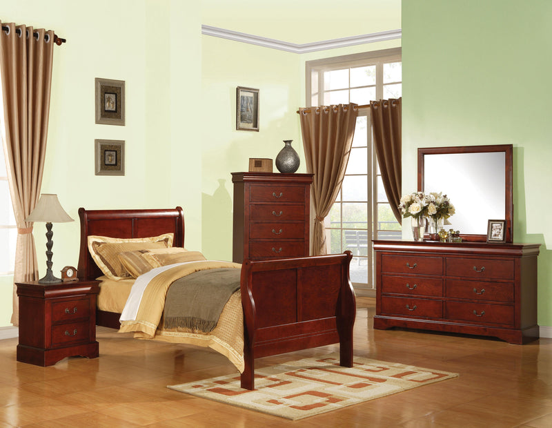 Louis Philippe III Cherry Twin Bed - Furniture Now (CA)