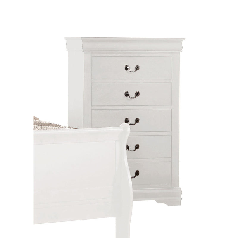 Louis Philippe White Chest - Furniture Now (CA)
