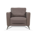 Malaga Taupe Leather Chair - Furniture Now (CA)