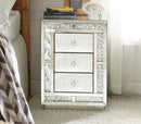 Mallika Mirrored & Faux Crystals Accent Table - Furniture Now (CA)