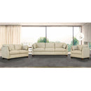 Matias Dusty White Leather 3-Piece Living Room Set - Furniture Now (CA)