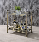 Matiesen Antique Gold & Clear Glass Serving Cart - Furniture Now (CA)
