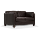 Matias Chocolate Leather Loveseat - Furniture Now (CA)