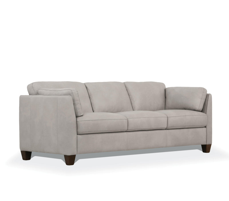 Matias Dusty White Leather Sofa - Furniture Now (CA)